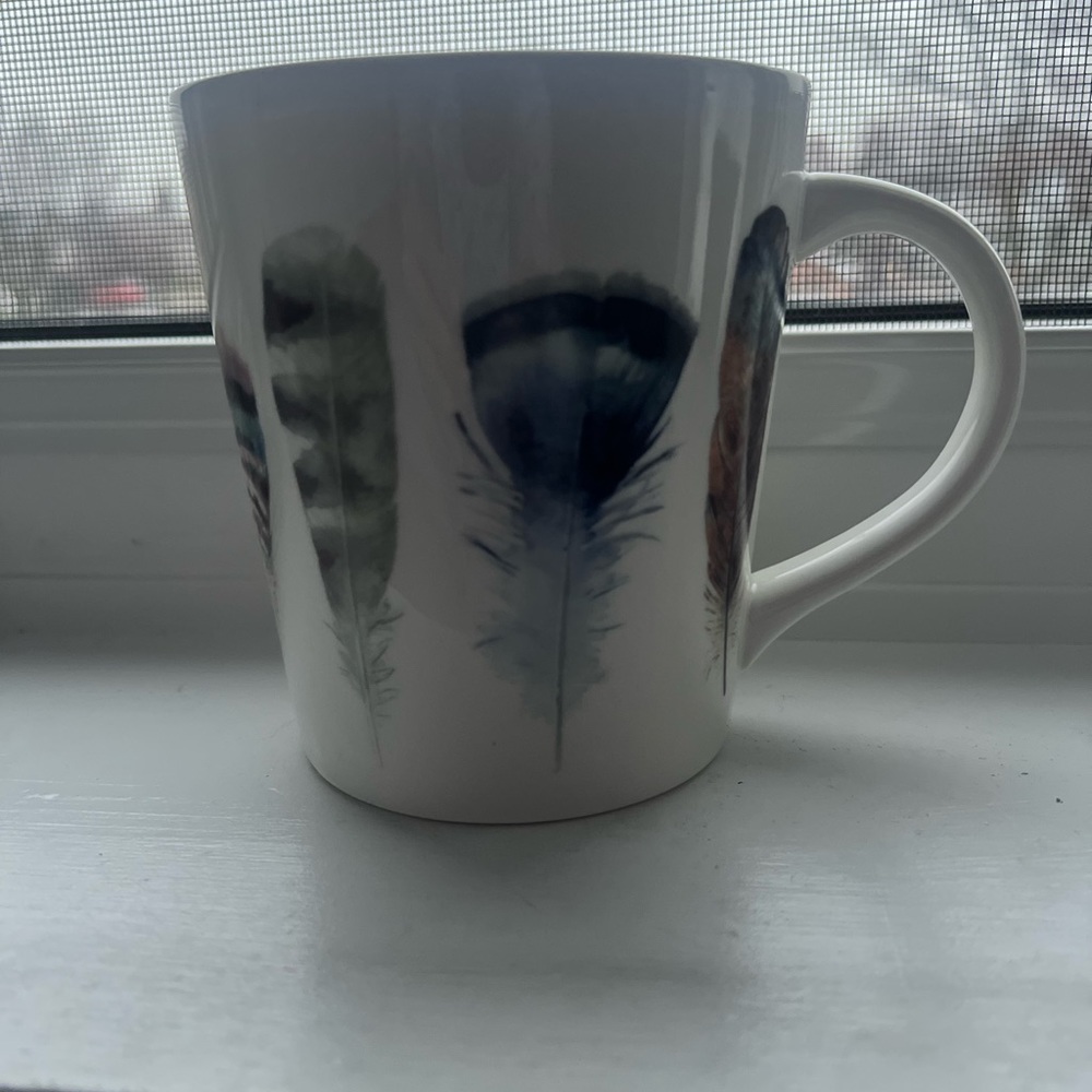 INDIGO Feather Motif Mug